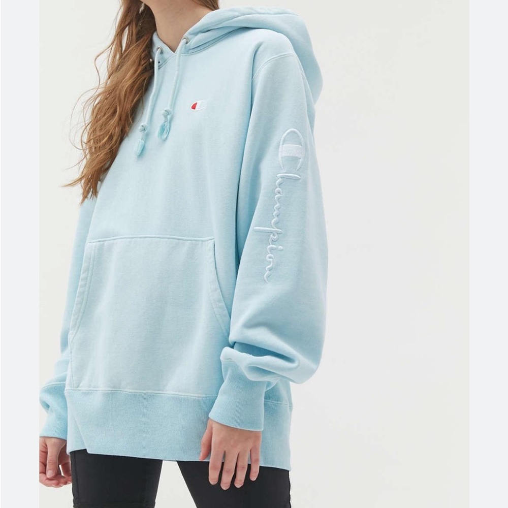 Champion Baby Blue Boyfriend Hoodie